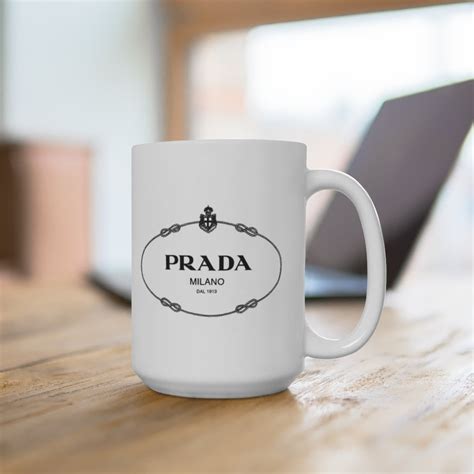 StickerShopByMarc + Prada Fashion Logo Ceramic Mug